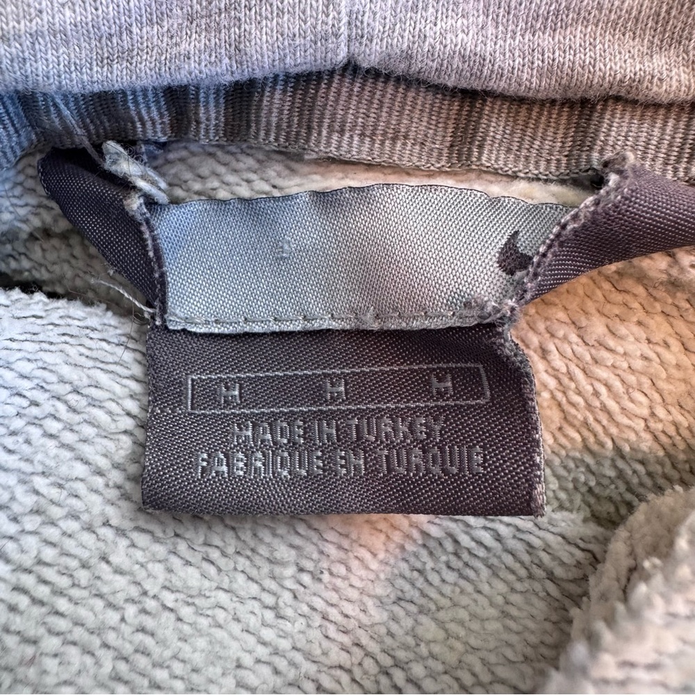 VTG Nike Hoodie Mens Medium Grey Swoosh Spellout Pullover Sweatshirt Y2K READ - Picture 5 of 5